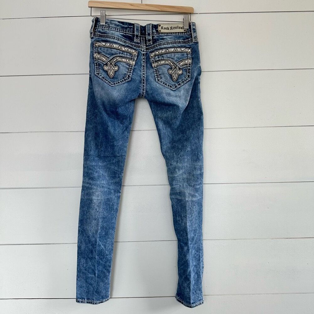 Rock Revival Women’s 26 Kerry Skinny Jeans Y2K 2000s Thick Stitch - Picture 3 of 6